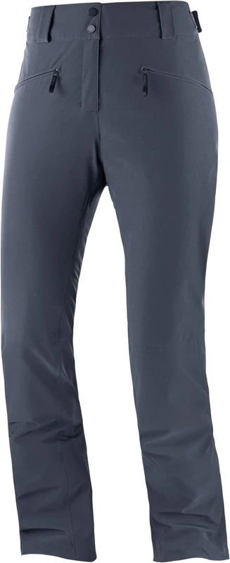 Salomon Women's Ski Pants, EDGE PANT W, Polyester/Elastane/Polyamide, Grey (Ebony), Size M/R, LC1387300