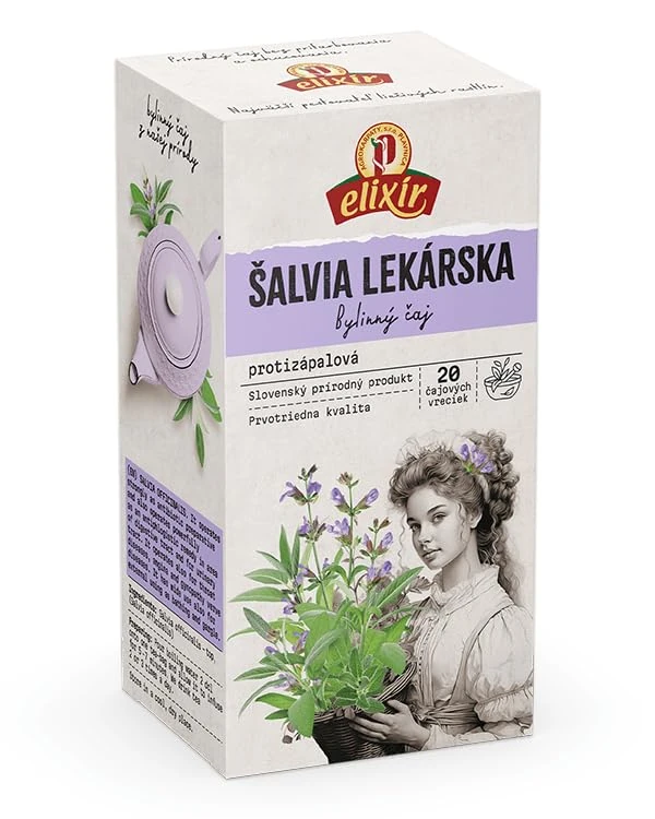 Common Sage Tea (Salvia Officinalis) Natural Herbal Tea (20 Tea Bags 40g)