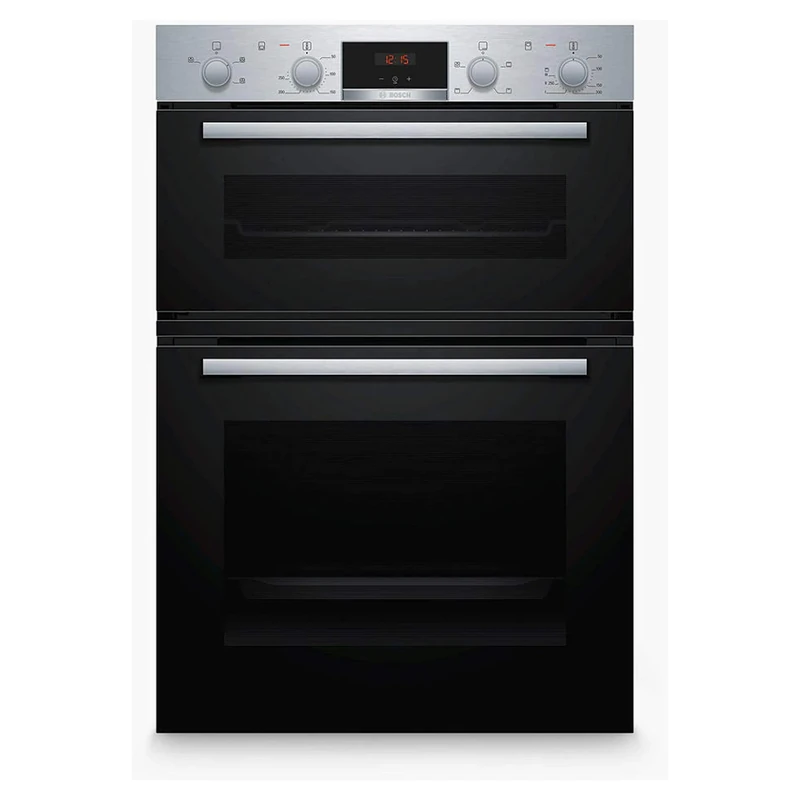 Bosch MHA133BR0B Serie 2 Built-in Double Oven with EcoClean Direct, 3D Hotair and LED display, Stainless steel
