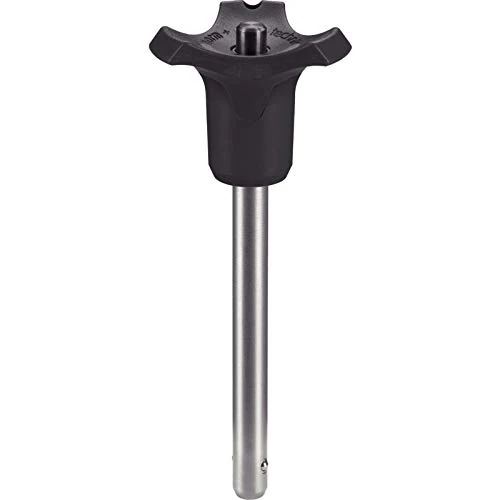 HALDER 22380.0922 Ball Bolt, self-Locking, with Combination Handle, Precipitation Hardened pin, Black, d1=25 mm / l1=60 mm