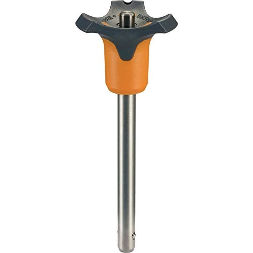Halder 22380.0189 Kugelsperrbolzen, selbstsichernd, mit Kombigriff, ausscheidungsgehärtet Ball Locking Bolts, Orange, d1=10 mm / l1=45 mm