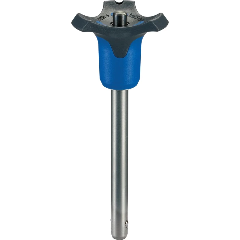 Halder 22370.0545 Kugelsperrbolzen, selbstsichernd, mit Kombigriff Ball Locking Bolts, Blue, d1=20 mm / l1=130 mm