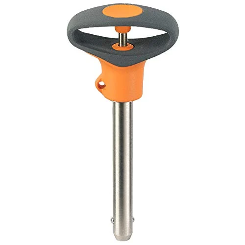 HALDER 22380.0786 Self Ball Locking pin with Elastic Handle, Orange, d1=16 mm / l1=30 mm