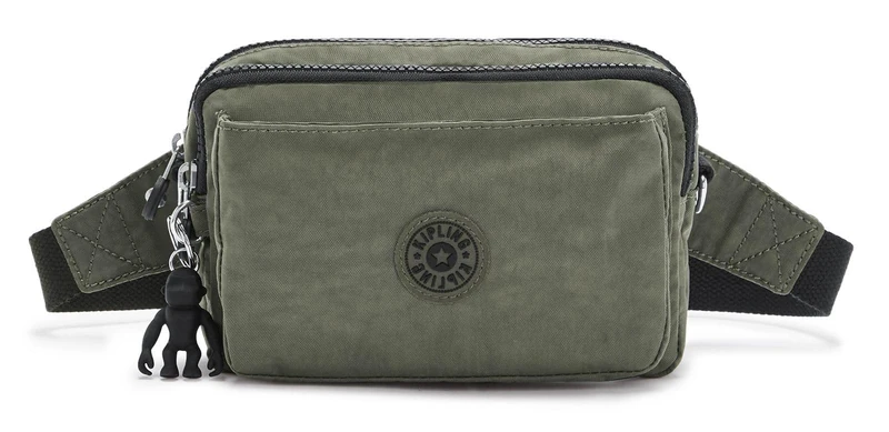 Kipling ABANU MULTI Small crossbody convertible to waistbag, Green Moss (Green)