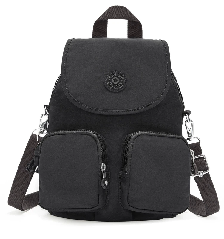 Kipling FIREFLY UP Small backpack (convertible to shoulderbag), Black Noir (Black)