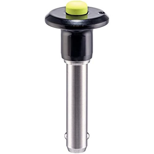 HALDER 22420.0113 Clamping Locking Bolt, with Mushroom Handle, Black, d1=16 mm / l1=120 mm