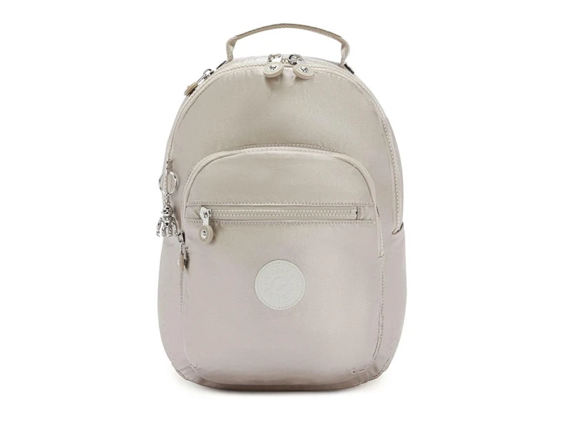 Kipling SEOUL S Small Backpack, Metallic Glow (Silver)