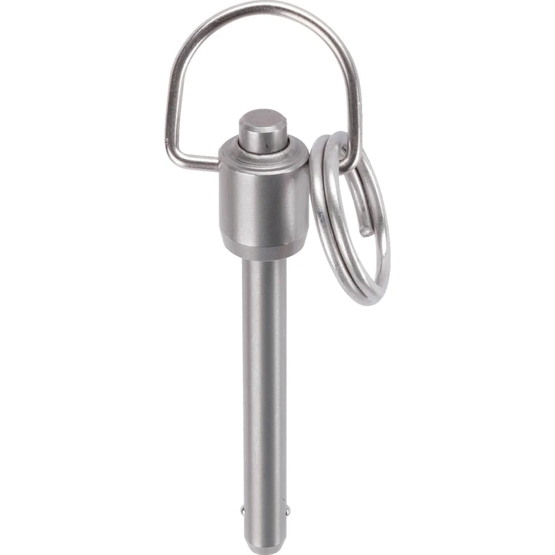 HALDER 4213.D09 Ball Lock pin with Ring, Single Acting-According to NASM / MS17987, Stainless Steel, passivated, Nenndurchmesser=3/8 Zoll
