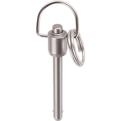 HALDER 4213.F65 Ball Lock pin with Ring, Single Acting-According to NASM / MS17987, Stainless Steel, passivated, Nenndurchmesser=1/2 Zoll