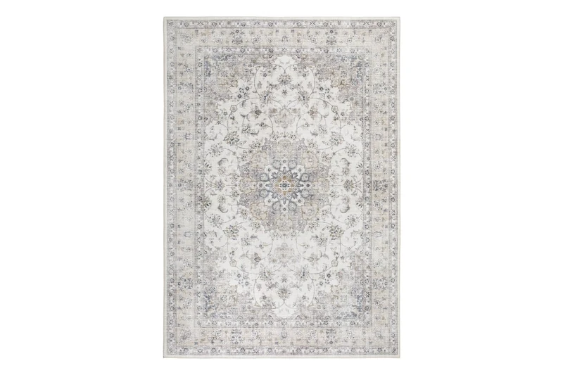 -LUXOR- living Prima Living Room Rug in Vintage Design - Living Room Rug Short Pile Digital Print in Timeless Design Cream 120 x 170 cm