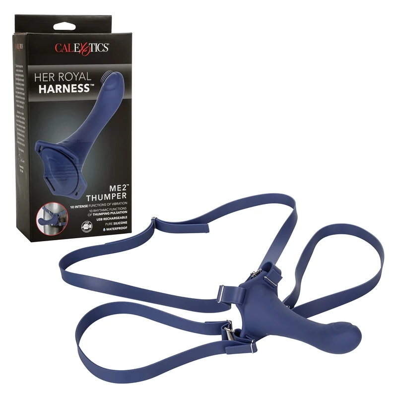 CalExotics Strap On Her Royal Harness Me2 Thumper, 0.43 kg Blue - Image 1