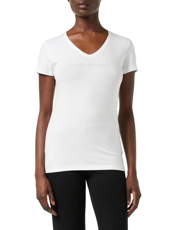 Emporio Armani Women's T-Shirt T-Shirt Not Applicable, Bianco, X-Large