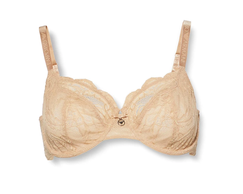 Emporio Armani Women's Virtual Lace Bra Not Applicable, Nero, 36E