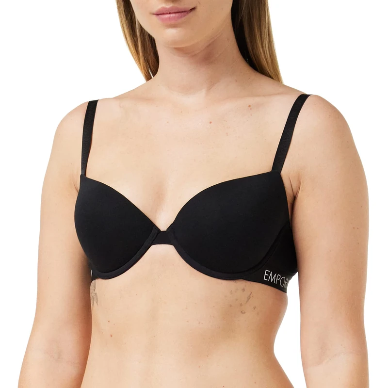 Emporio Armani Women's Iconic Cotton Push Up Bra Not Applicable, Bianco, 36A