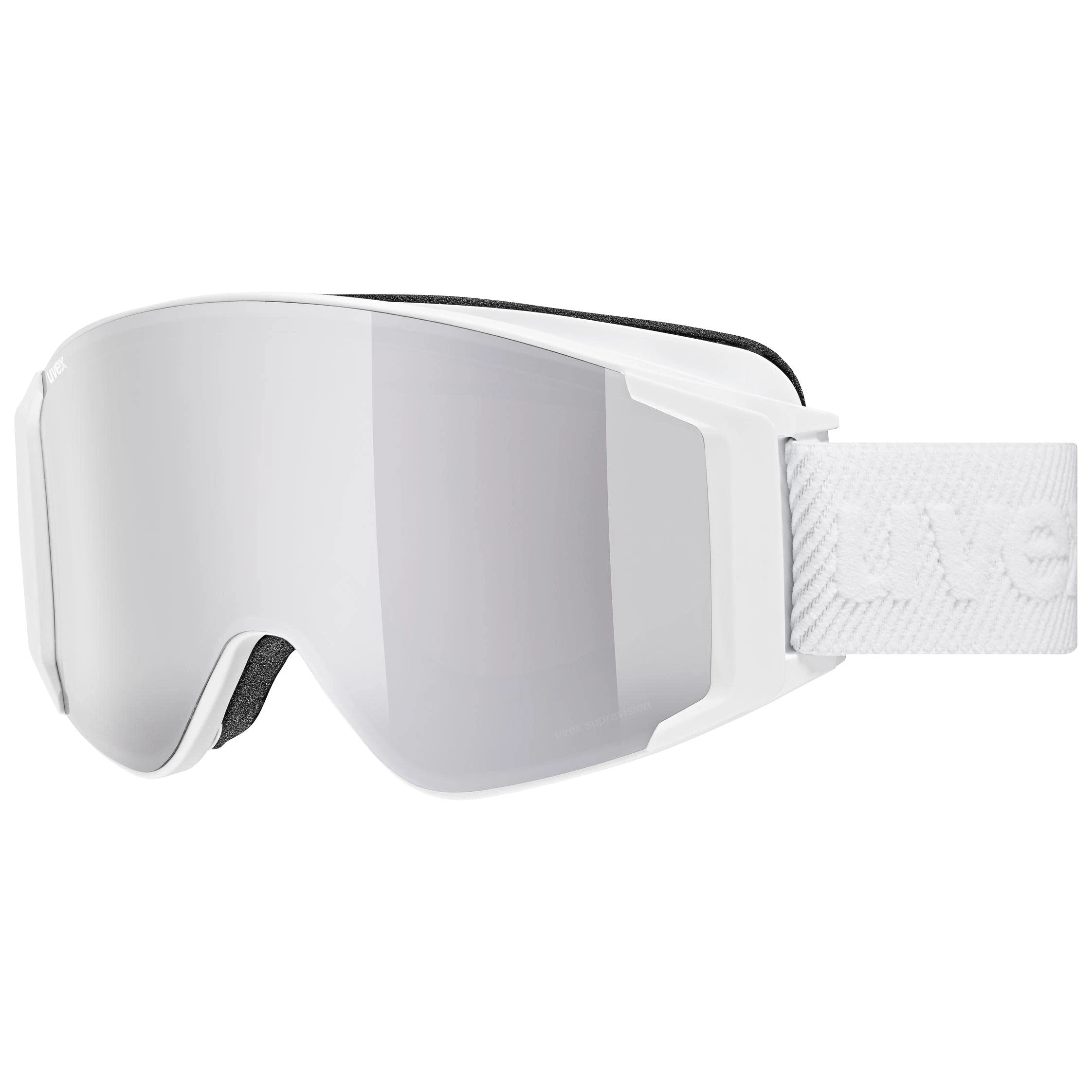 Uvex g.gl 3000 TO - Ski Goggle for Men and Women - Extended Field of Vision & Anti-Fog Coating - incl. Interchangeable Lenses - White Matt/Silver-Clear - One Size