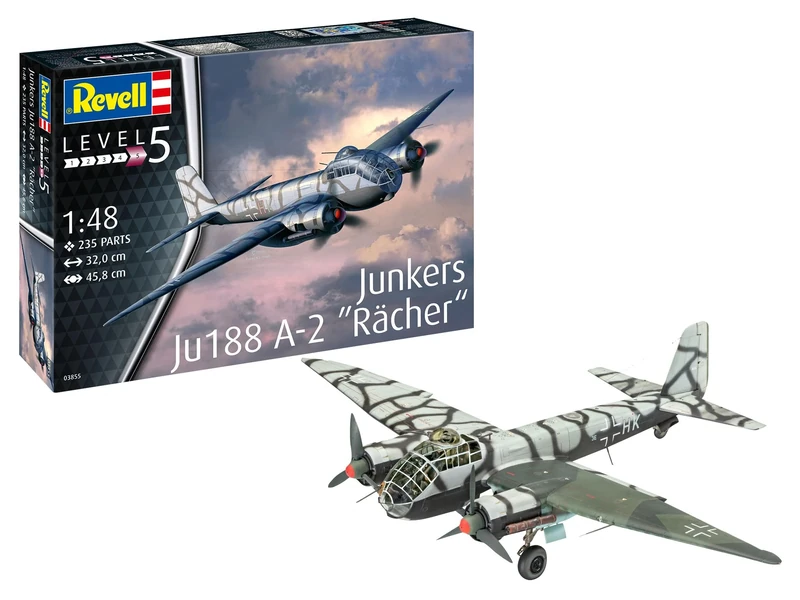 Revell 03855 Junkers Ju188 A-2 "Rächer 1:48 Scale Unbuilt/Unpainted Plastic Model Kit