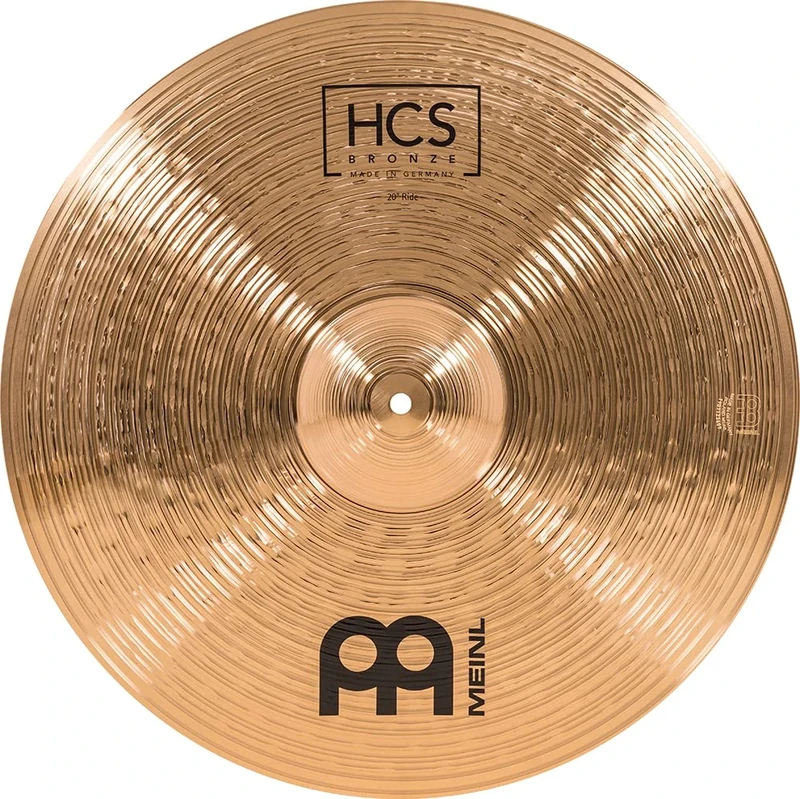Meinl Cymbals HCS Bronze Ride Cymbal 20 inch (Video) for Drum Set (50,80cm) B8 Bronze, Traditional Finish, Made in Germany (HCSB20R)