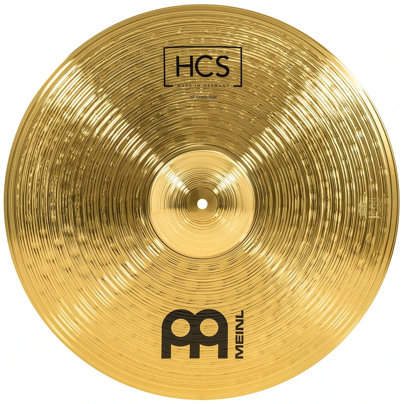 Meinl Cymbals HCS Crash-Ride Cymbal 20 inch (Video) for Drum Set (50,80cm) Traditional Finish Brass, Made in Germany (HCS20CR)