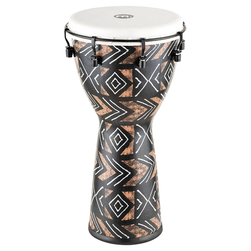 Meinl Percussion Alpine Djembe Instrument - Medium Sized Handdrum - Mechanical Tuning System - Diameter 10 Inches - Plastic, Multicoloured (ADJ10-KA)
