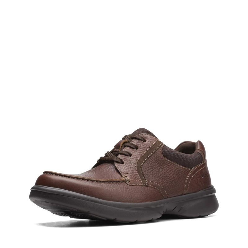 Clarks Men's Bradley Vibe Oxford, Cuir Martelé Marron Clair, 10 UK