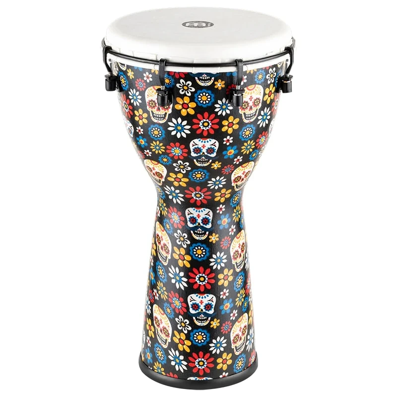 Meinl Percussion Alpine Djembe Instrument - Medium Sized Handdrum - Mechanical Tuning System - Diameter 10 Inches - Plastic, Multicoloured (ADJ10-DA)