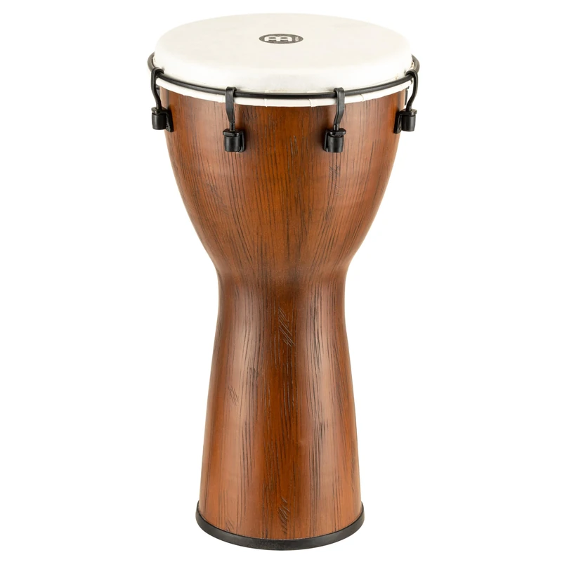 Meinl Percussion Alpine Djembe Instrument - Medium Sized Handdrum - Mechanical Tuning System - Diameter 10 Inches - Plastic, Brown (ADJ10-BW)