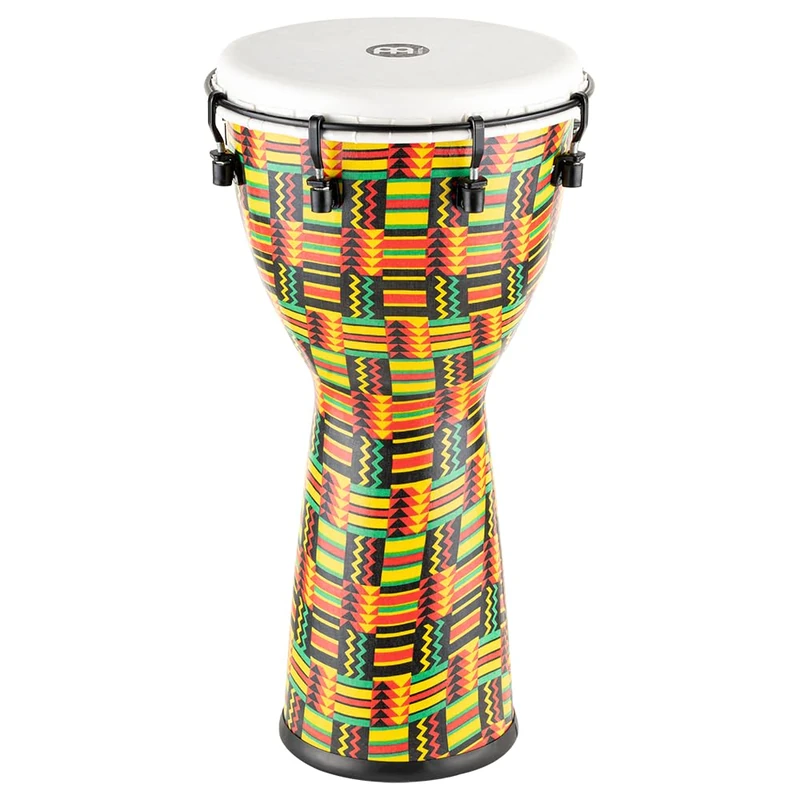 Meinl Percussion Alpine Djembe Instrument - Medium Sized Handdrum - Mechanical Tuning System - Diameter 10 Inches - Plastic, Multicoloured (ADJ10-SI)
