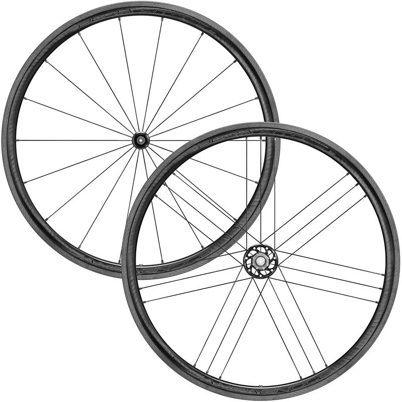 Campagnolo Bora WTO 33 2-Way Fit Tubeless Wheelset, Dark Label, Shimano/SRAM Freehub