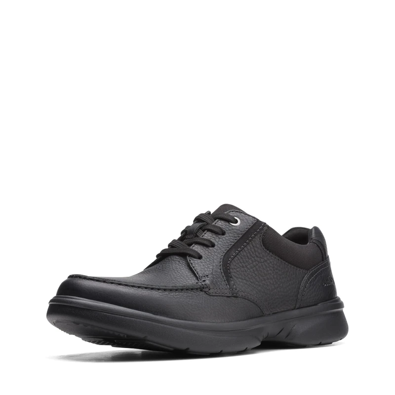 Clarks Men's Bradley Vibe Oxford, Black Tumbled Leather01, 6 UK