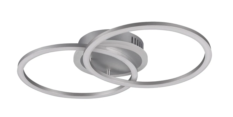 Reality Leuchten Venida R62783187 LED Ceiling Light Titanium Metal with 25 Watt LED Switch Dimmer