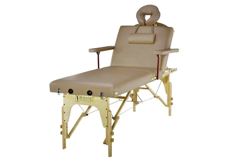 Master Massage 70cm Venus Salon Portable Massage Table Massage Couch Beauty Bed, Package with Lift Back, Capacity: 300KG, W/Carry Bag, Otter Colour