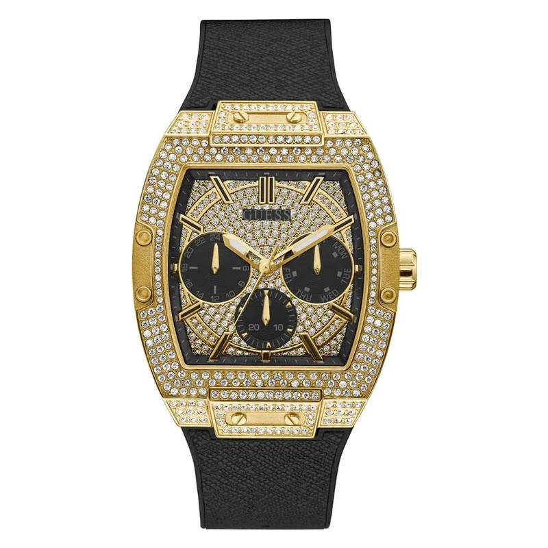 GUESS Men Multi Dial Quartz Watch with Silicone Strap GW0048G2