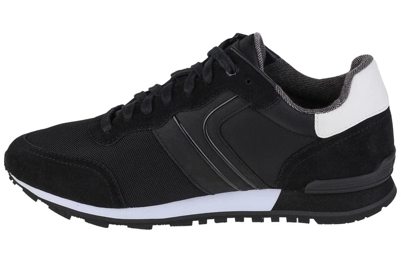 BOSS Mens Parkour Runn Mixed-Material Running Trainers with Suede and Nubuck Size 5 Black
