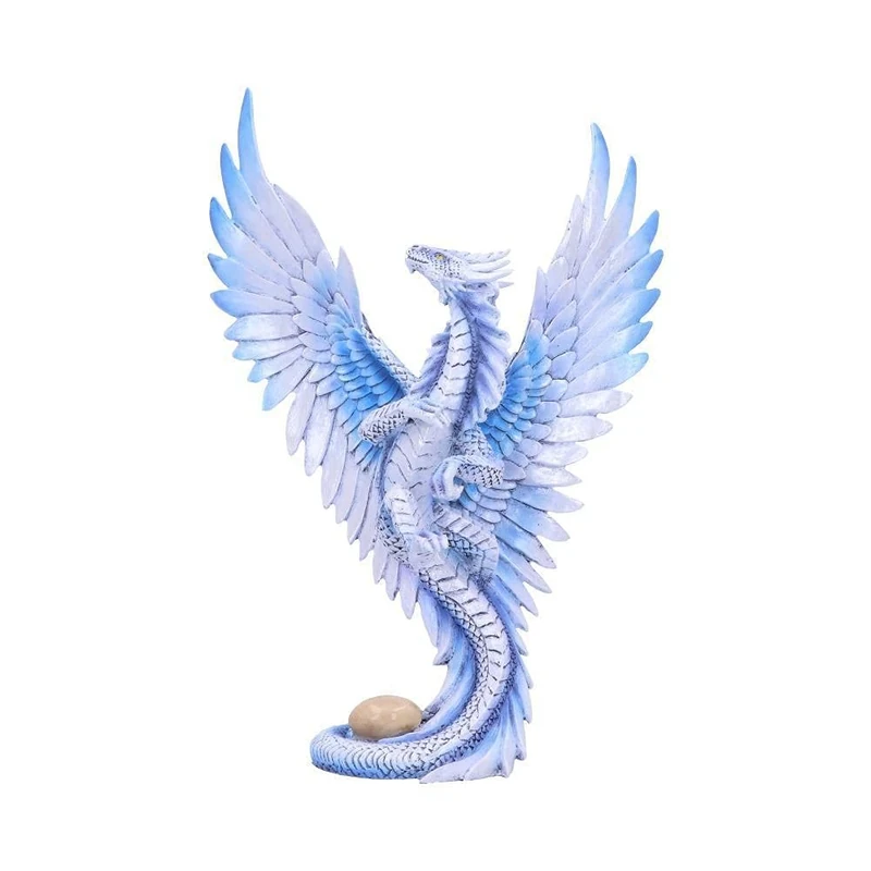 Nemesis Now Anne Stokes Age Adult Silver Dragon Figurine, White, One Size