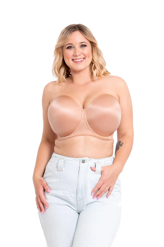 Curvy Kate Smoothie Strapless Moulded Bra Latte 38DD
