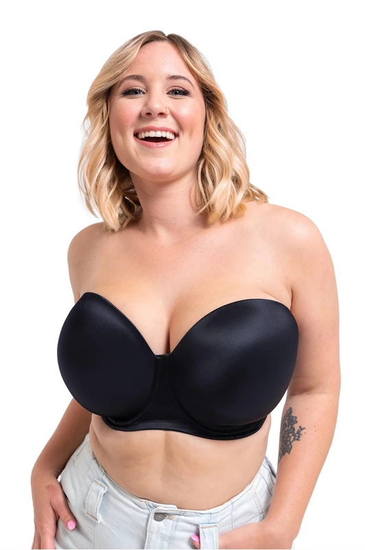 Curvy Kate Smoothie Strapless Moulded Bra Black 38HH