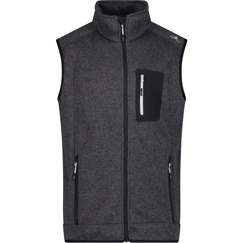 CMP - Man Vest, Black-Glacier, 58
