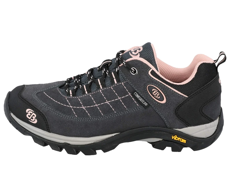 Brütting Women's Mount Crillon Low Outdoor & Trekking Shoe, Grey/Pink, 6 UK