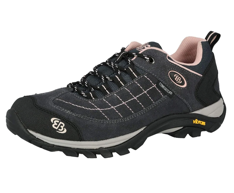 Brütting Women's Mount Crillon Low Outdoor & Trekking Shoe, Grey/Pink, 4 UK