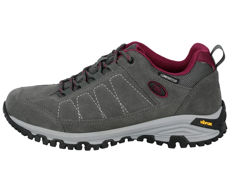 Brütting Women's Mount Adams Low Outdoor & Trekking Shoe, Grey/Bordeaux, 9 UK