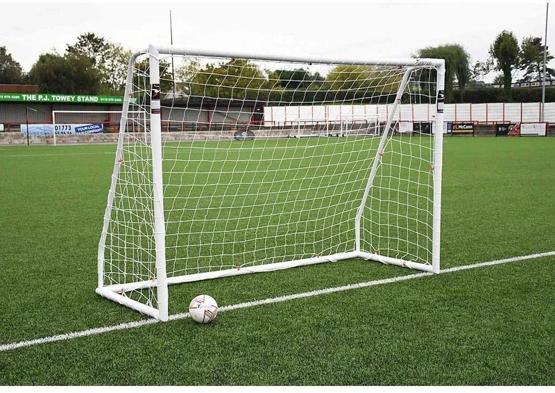 Precision Training Unisex' s Trg303 Football Match Goal, White, 3m X 2m