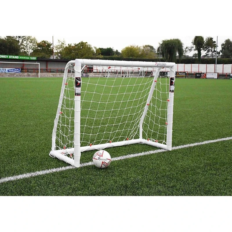 Precision Training Unisex' s Trg300 Football Match Goal, White, 5' X 4'