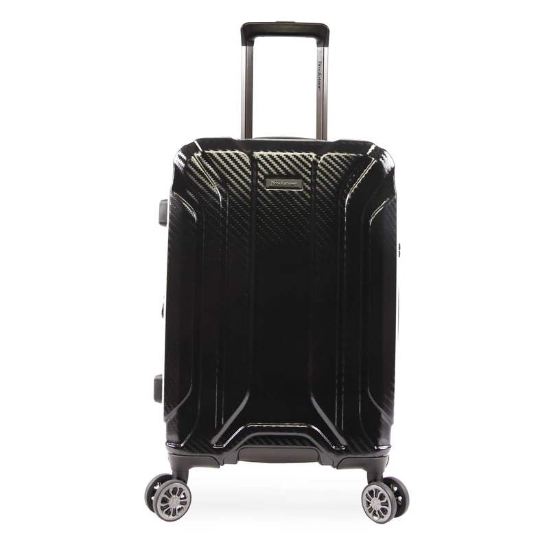 Brookstone Luggage Keane Spinner Suitcase, Black, Carry-on (21-Inch) - Image 1