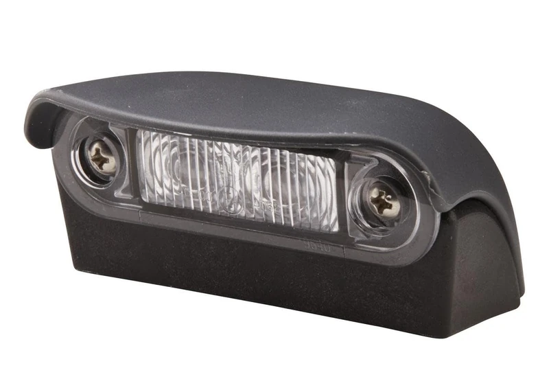 HELLA 2KA 959 640-601 Licence Plate Light - LED - 12/24V - mounting/Screw Connection - Lens Colour: Crystal clear - Cable: 2500mm - Outer/Rear - Quantity: 1 - Image 1