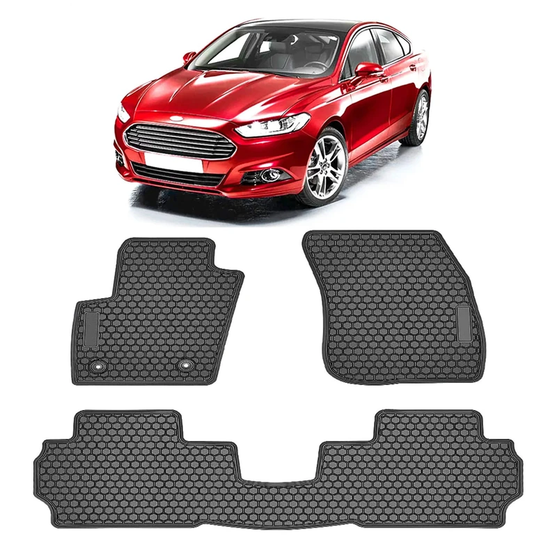 TeddyTT Floor Mats Compatible with Ford Fusion 2013 2014 2015 2016 2017 2018 2019 2020 2021 Heavy Duty Rubber Front&Rear Car Carpet Waterproof Custom Seasons Odorless all weather 2017-2022 Lincoln MKZ
