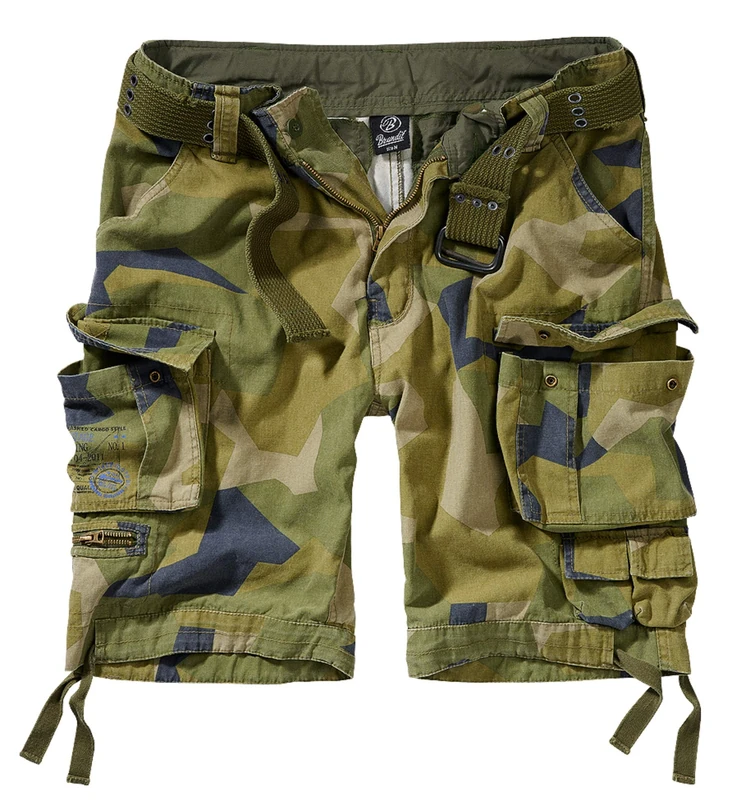 Brandit Savage Vintage Shorts, color: swedish camo, size: L