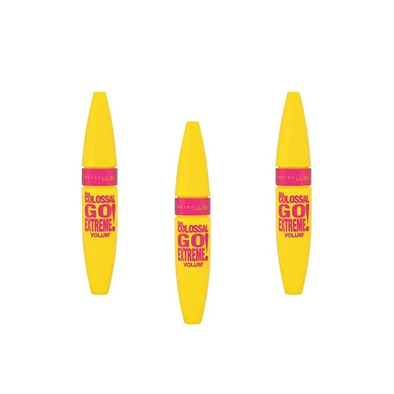 Volume Express Colossal Go Extreme Mascara, Intense Black, 10.3 ml, Pack of 3