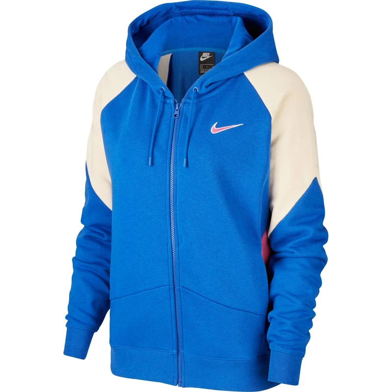 NIKE Women Nsw Fz Ft Cb Jacket - Game Royal/Cosmic Fuchsia/Foss, 2X-Large