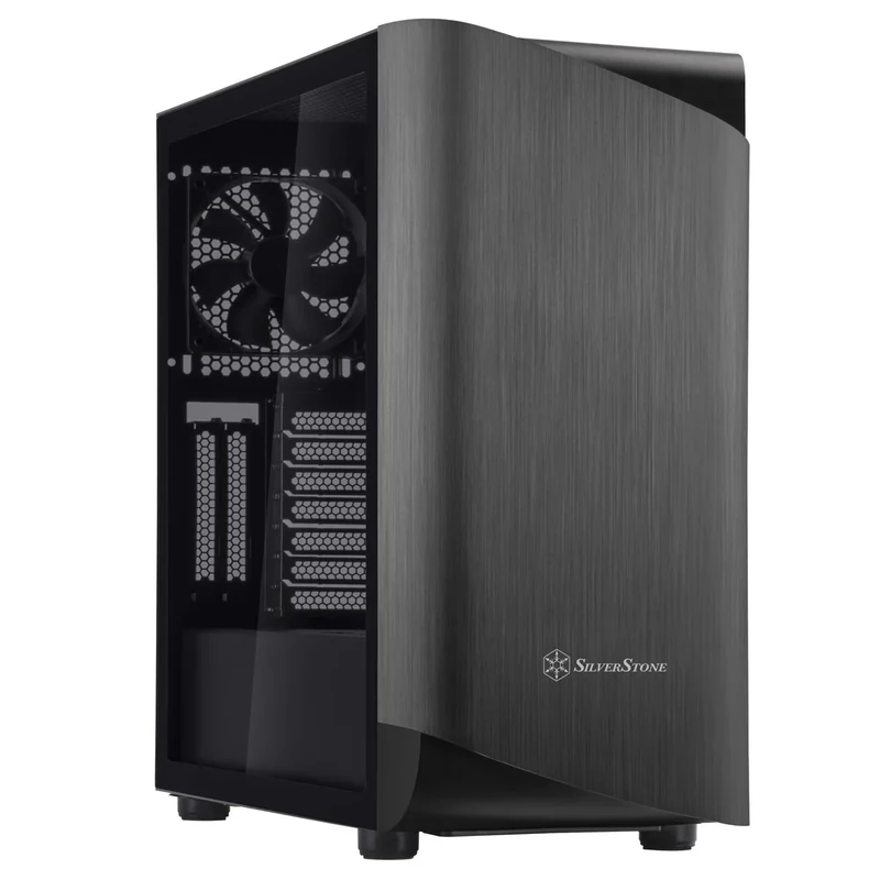 Silverstone SETA A1 Midi Tower Noir, Titane