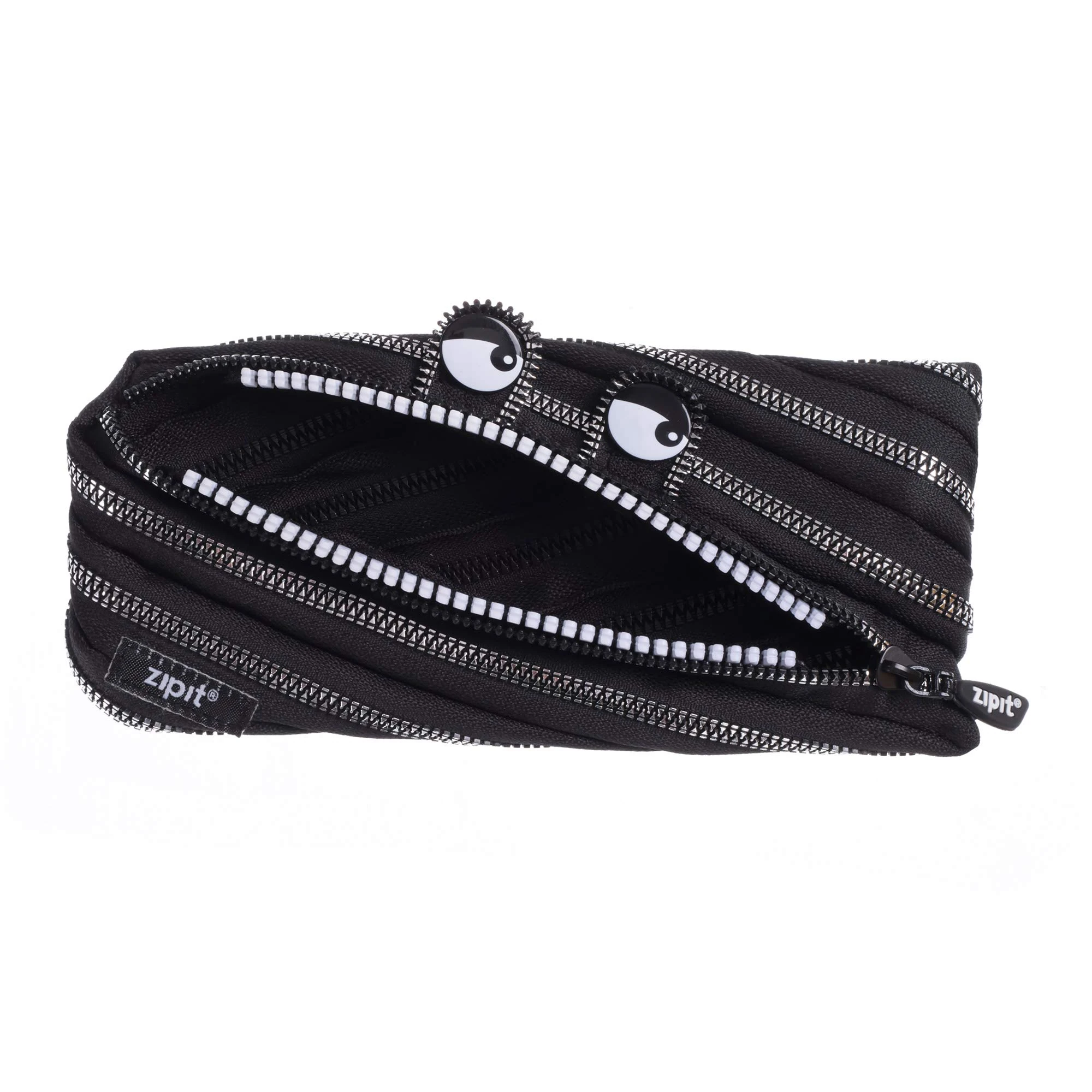 ZIPIT Monster Pencil Case for Kids | Pencil Pouch for School, College and Office | Pencil Bag for Boys & Girls (Black)